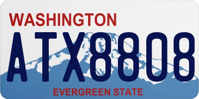 WA license plate ATX8808