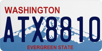 WA license plate ATX8810