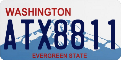 WA license plate ATX8811