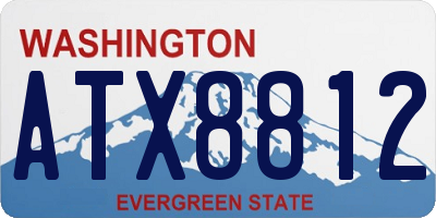 WA license plate ATX8812