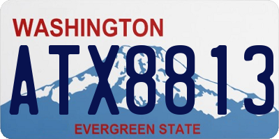 WA license plate ATX8813