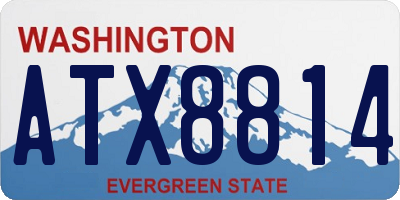 WA license plate ATX8814