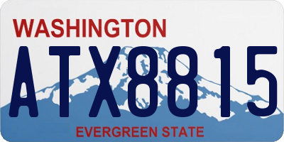 WA license plate ATX8815