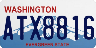 WA license plate ATX8816