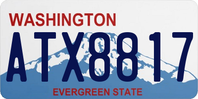 WA license plate ATX8817