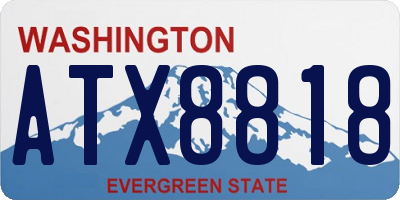 WA license plate ATX8818