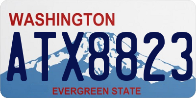 WA license plate ATX8823