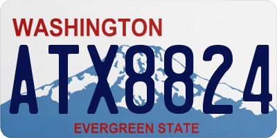 WA license plate ATX8824