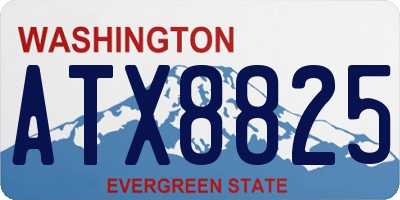 WA license plate ATX8825
