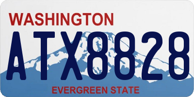 WA license plate ATX8828