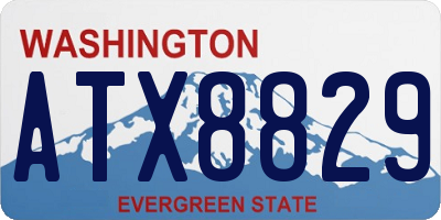 WA license plate ATX8829