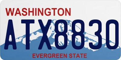 WA license plate ATX8830