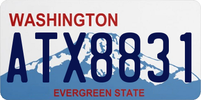 WA license plate ATX8831