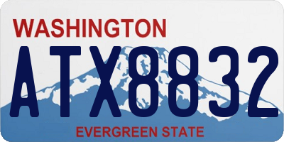 WA license plate ATX8832
