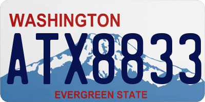 WA license plate ATX8833