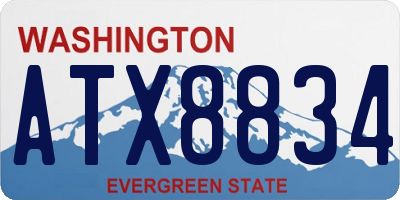 WA license plate ATX8834