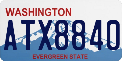 WA license plate ATX8840