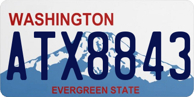 WA license plate ATX8843