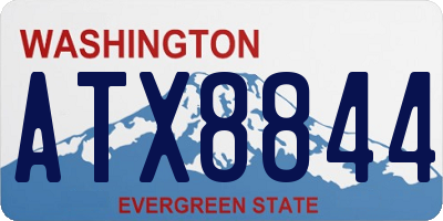 WA license plate ATX8844