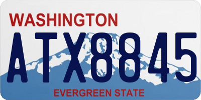 WA license plate ATX8845