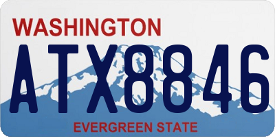 WA license plate ATX8846