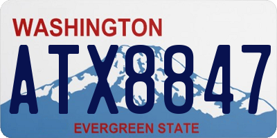 WA license plate ATX8847