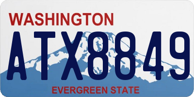 WA license plate ATX8849