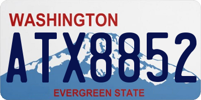 WA license plate ATX8852