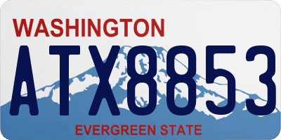 WA license plate ATX8853