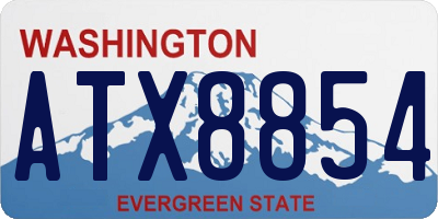 WA license plate ATX8854
