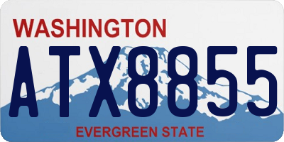 WA license plate ATX8855