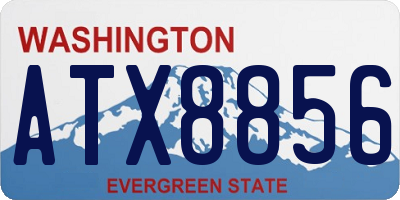 WA license plate ATX8856