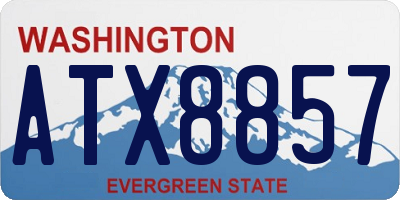 WA license plate ATX8857