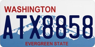 WA license plate ATX8858