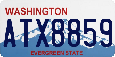 WA license plate ATX8859