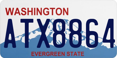 WA license plate ATX8864