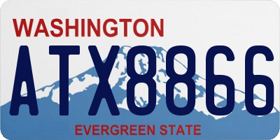 WA license plate ATX8866