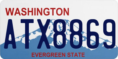 WA license plate ATX8869