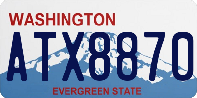 WA license plate ATX8870