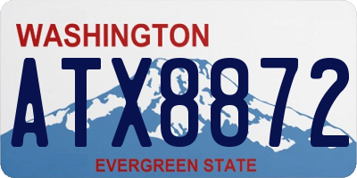 WA license plate ATX8872