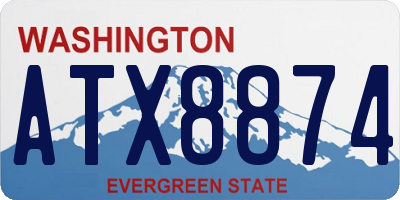 WA license plate ATX8874