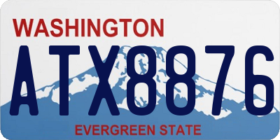 WA license plate ATX8876