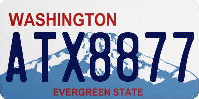 WA license plate ATX8877