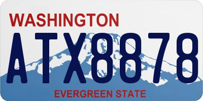 WA license plate ATX8878