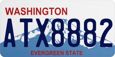 WA license plate ATX8882