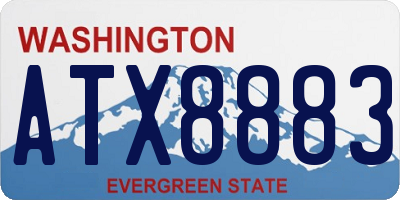 WA license plate ATX8883