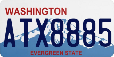 WA license plate ATX8885