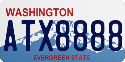 WA license plate ATX8888