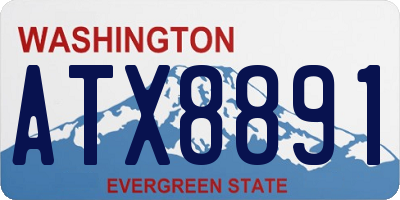 WA license plate ATX8891