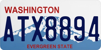 WA license plate ATX8894